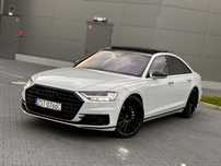 Audi A8 Biała Perła S Line Maksymalne wyposażenie skrętna oś night vision