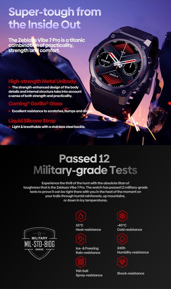 Часы Zeblaze Vibe 7 Pro smart годинник смарт браслет band watch xiaomi