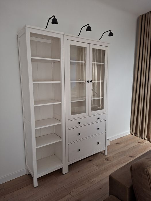 Witryna i regał Hemnes biały