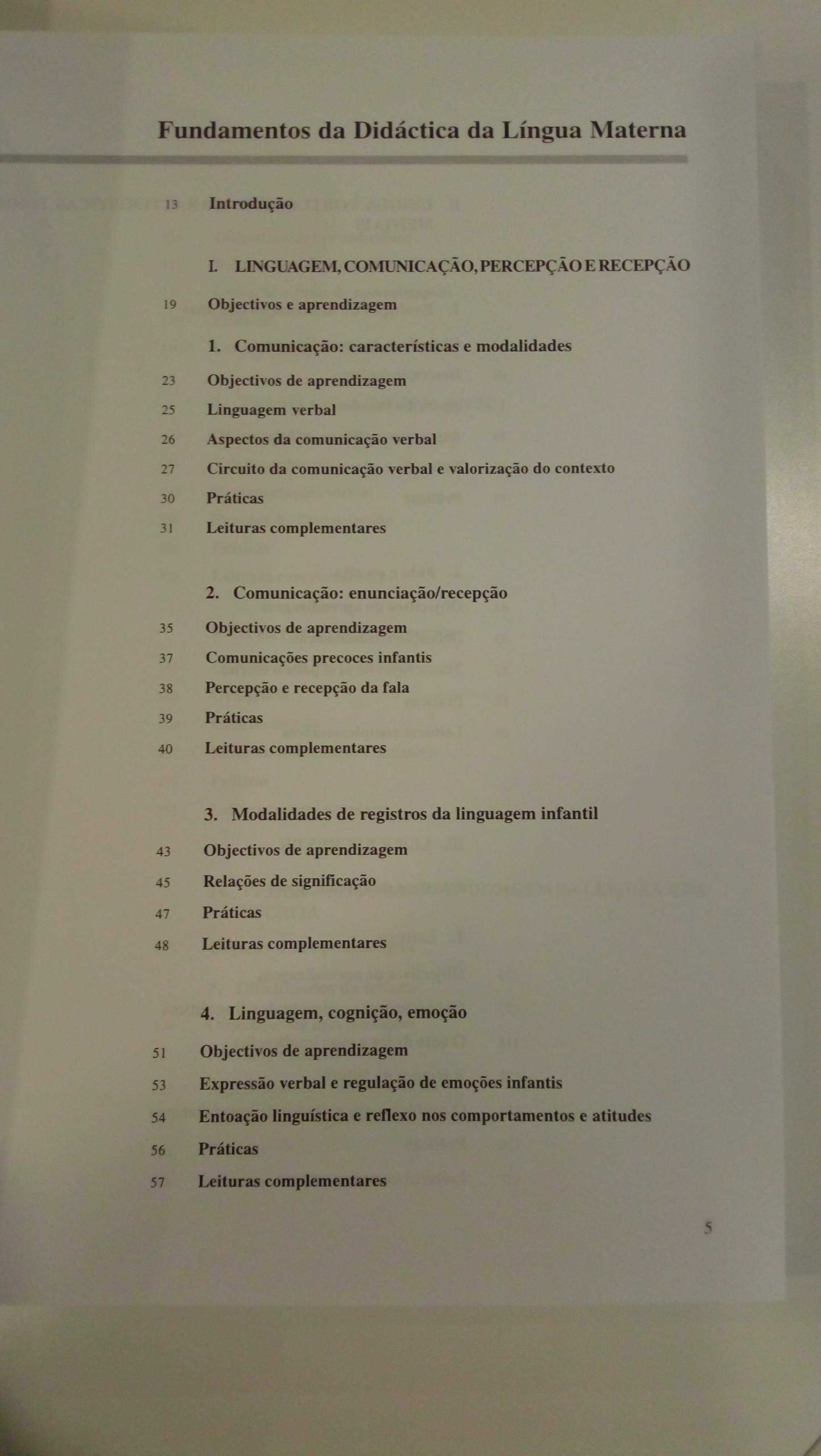 Fundamentos da didáctica da língua materna