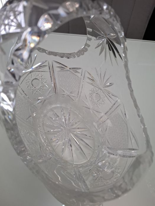 Koszyk z kryształu PRL