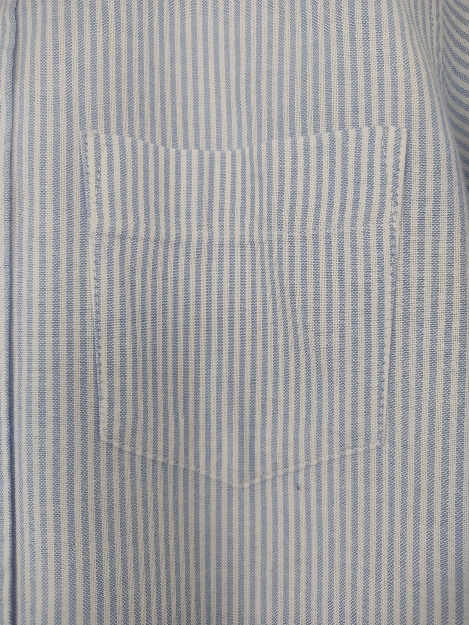 Camisa às riscas azuis claro, rapaz 10-11 anos, Zara