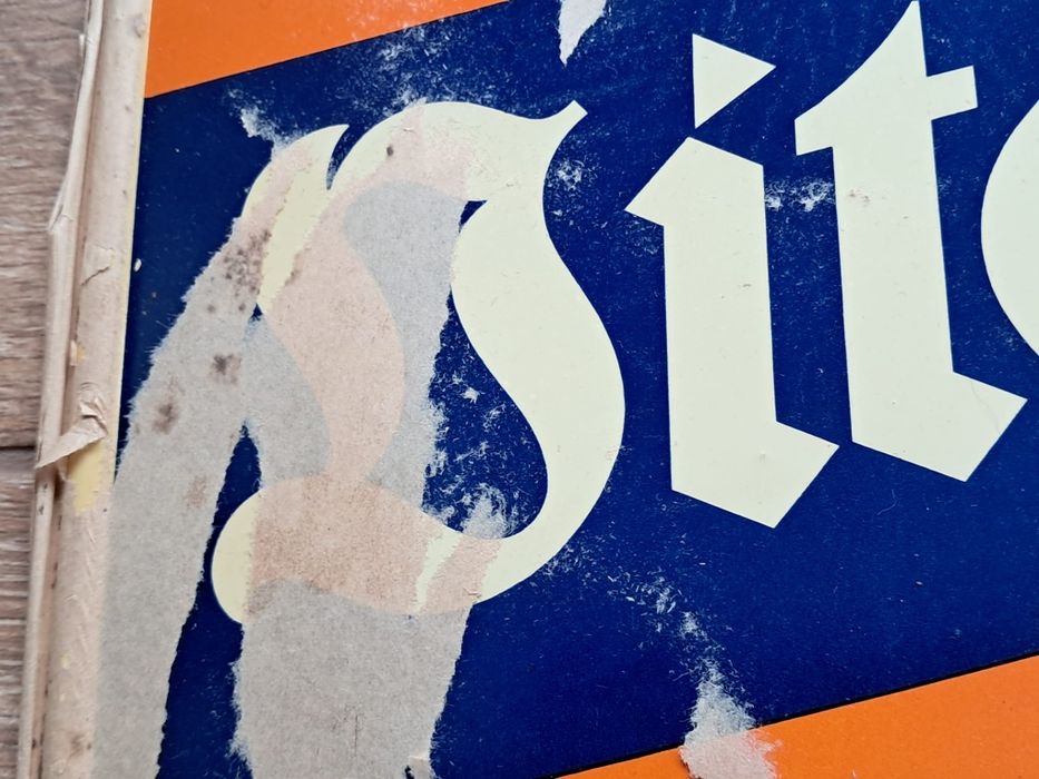 Stary piękny niemiecki szyld tablica browar