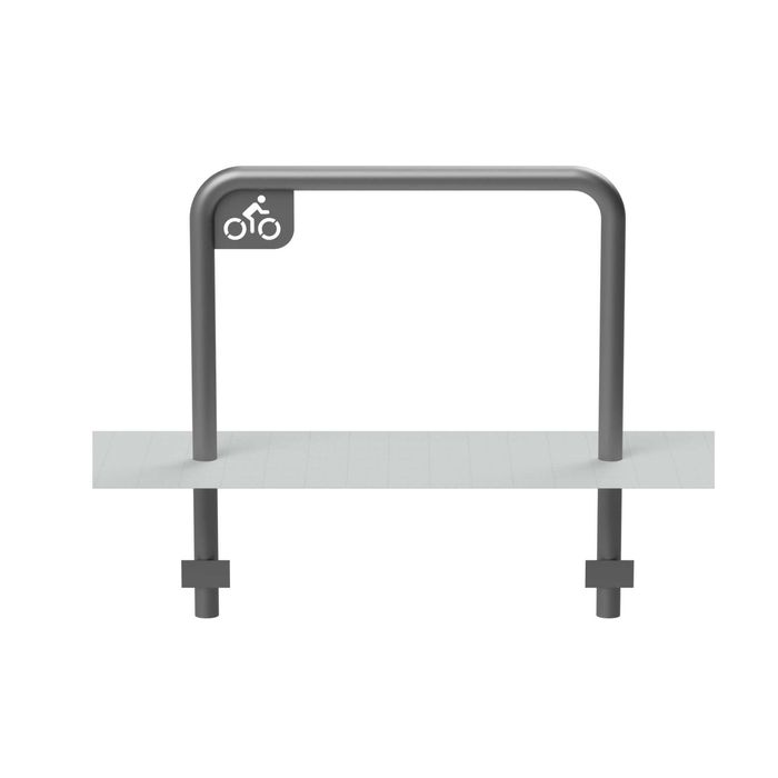 Metalowy stojak rowerowy FI 60,3 × 1000 × 700 mm (do wbetonowania) BHP