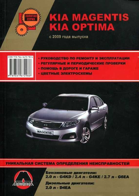 Kia Magentis, Optima книга. Киа Маджентис. Профессиональная по ремонту