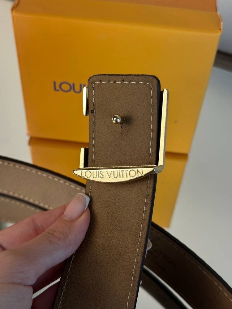 Pasek skórzany Louis Vuitton skóra naturalna Premium