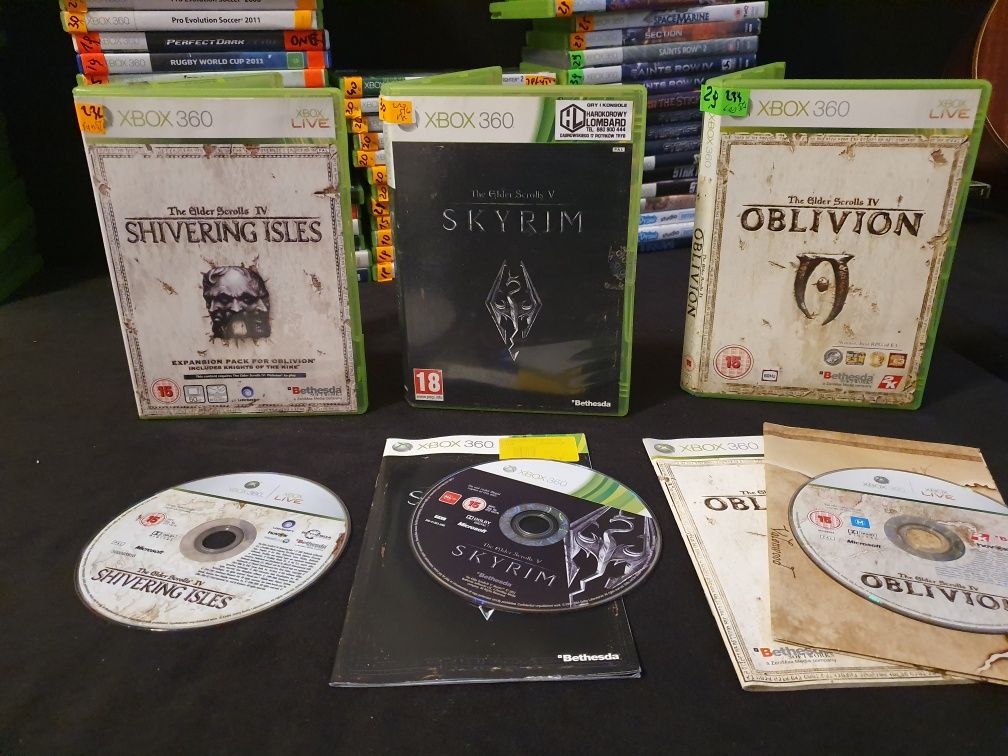 Xbox 360 Trylogia the Elder scrools Skyrim Oblivion Shivering Isles