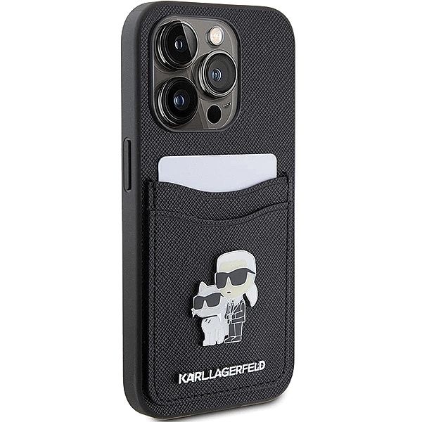 Etui Karl Lagerfeld Saffiano Cardslot Karl&Choupette Metal Pin do iPho