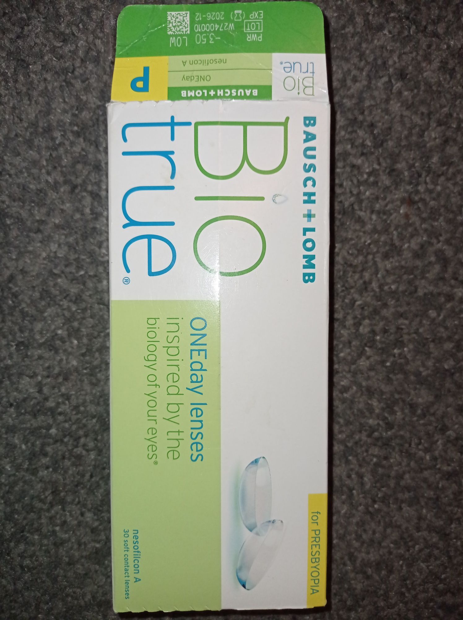 BioTrue Oneday for Presbyopia soczewki progresywne jednodn. -3,50 LOW