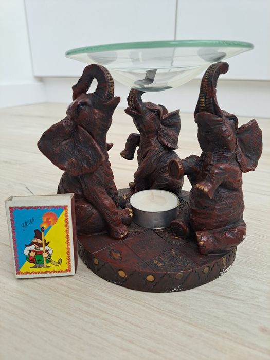 Аромалампа зі слонами, підсвічник, статуетка, слони, декор,антикваріат
