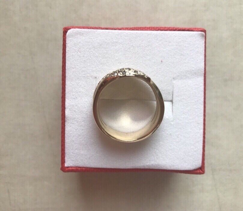 Duży gruby złoty pierścionek obraczka złoto 585 Apart linka obrączki