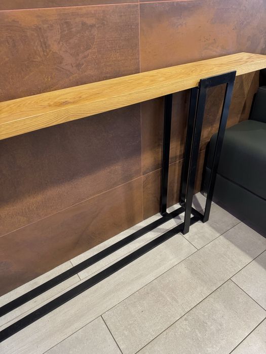 Konsola drewno lite stal industrial