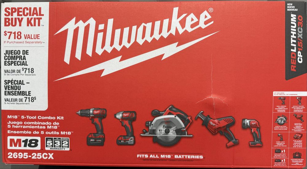 NOWY Mega duży profesjonalny zestaw Milwaukee