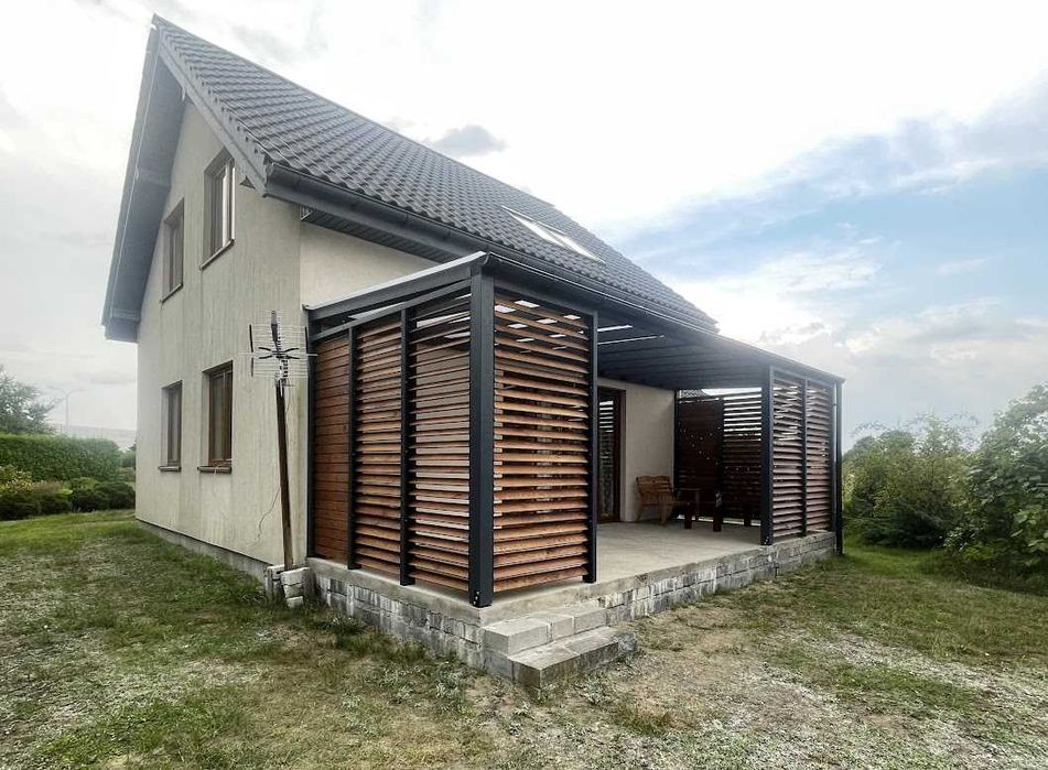Pergola, taras, altana, wiata, drewno BSH, poliwęglan, zadaszenie