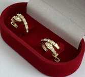 Золотые серёжки “Cartier” с бриллиантами