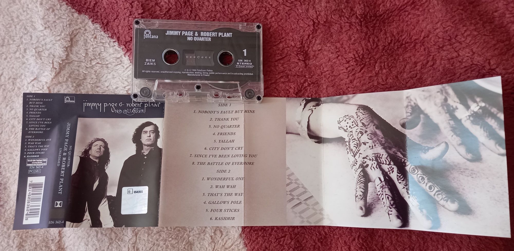 Jimmy Page & Robert Plant - No Quarter, kaseta magnetofonowa, rock
