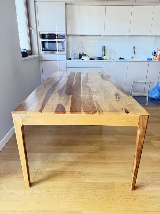 Stół z litego drewna 203x100 cm w jednym kawałku