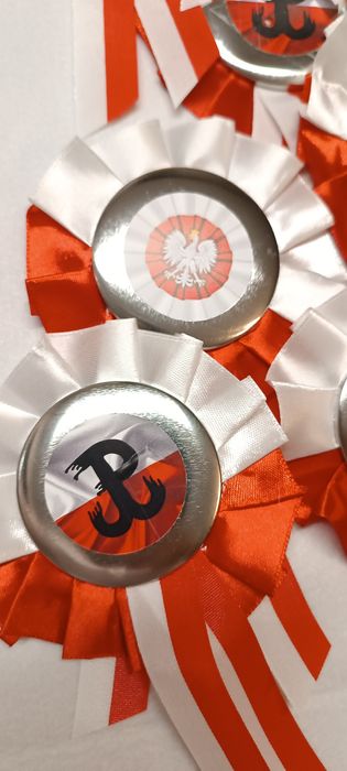 Plakietki Polska na święto niepodległości