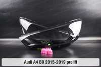 Стекла корпуса фар Audi A4B9 лед ксенон А4 2015-2023 ушки световод