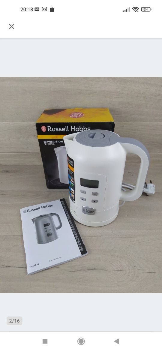 Russell Hobbs Czajnik elektryczny 2200 W 1,7 l biały OPIS

Po