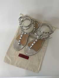 Срібні босоніжки, сандалі Valentino, оригінал