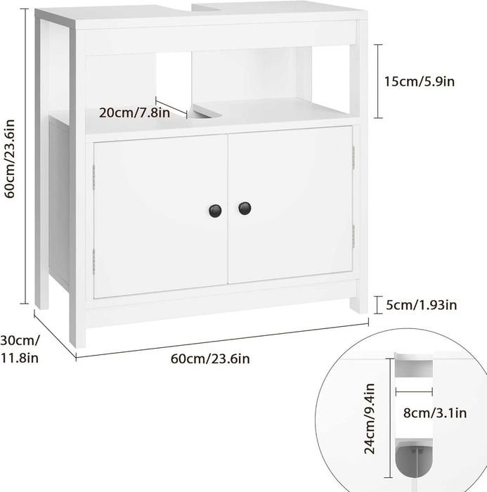 Nowa szafka pod umywalkę / półka / szafka / łazienkowa/ 60x30x60 / W8!