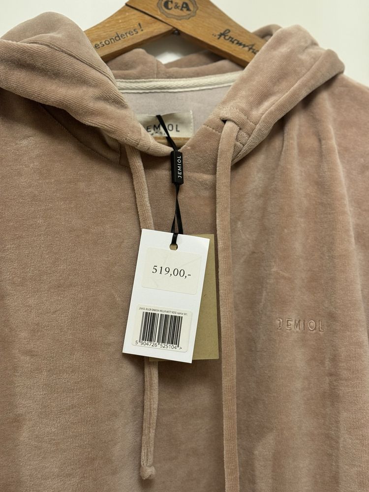 Łukasz Jemioł bluza welurowa z kapturem r. M/L