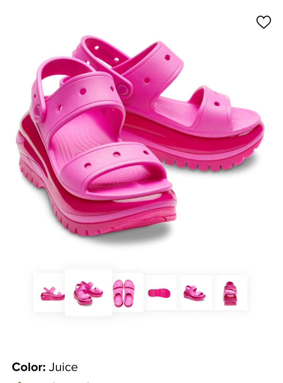 Продам Crocs mega crush sandal 7