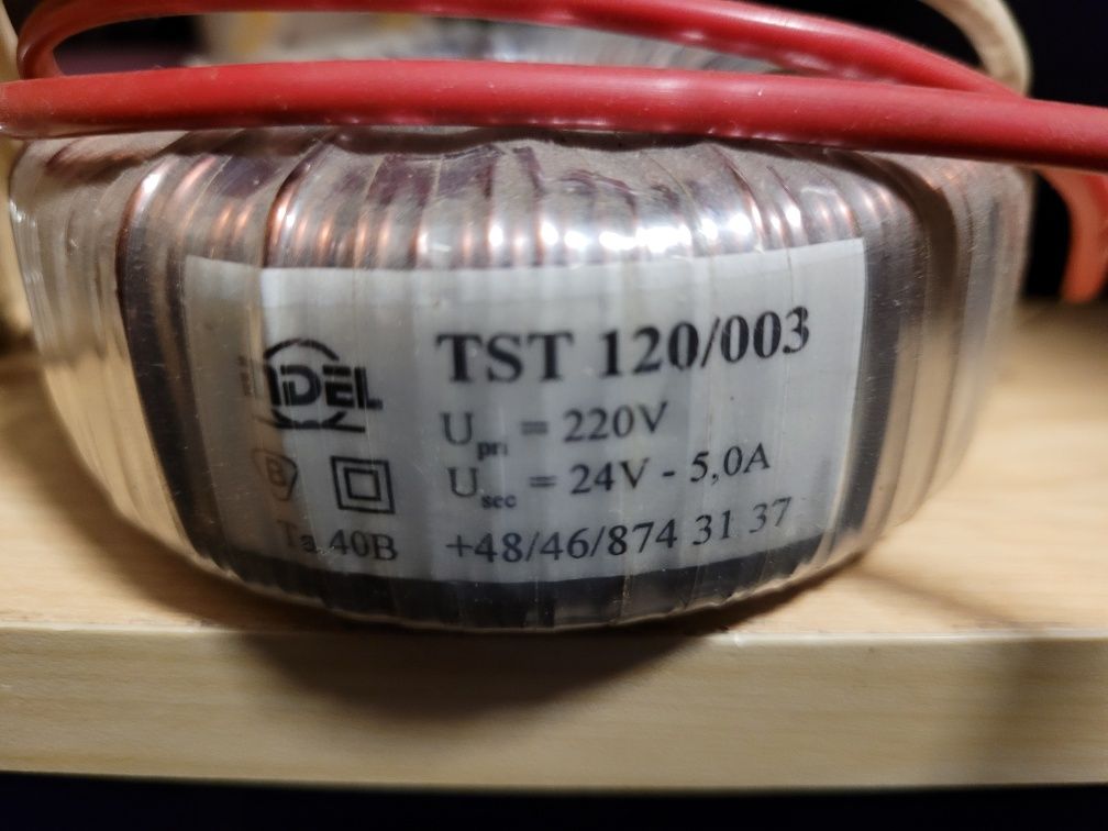 Transformator TST 120/003  120VA; 230VAC; 24V; 5A;