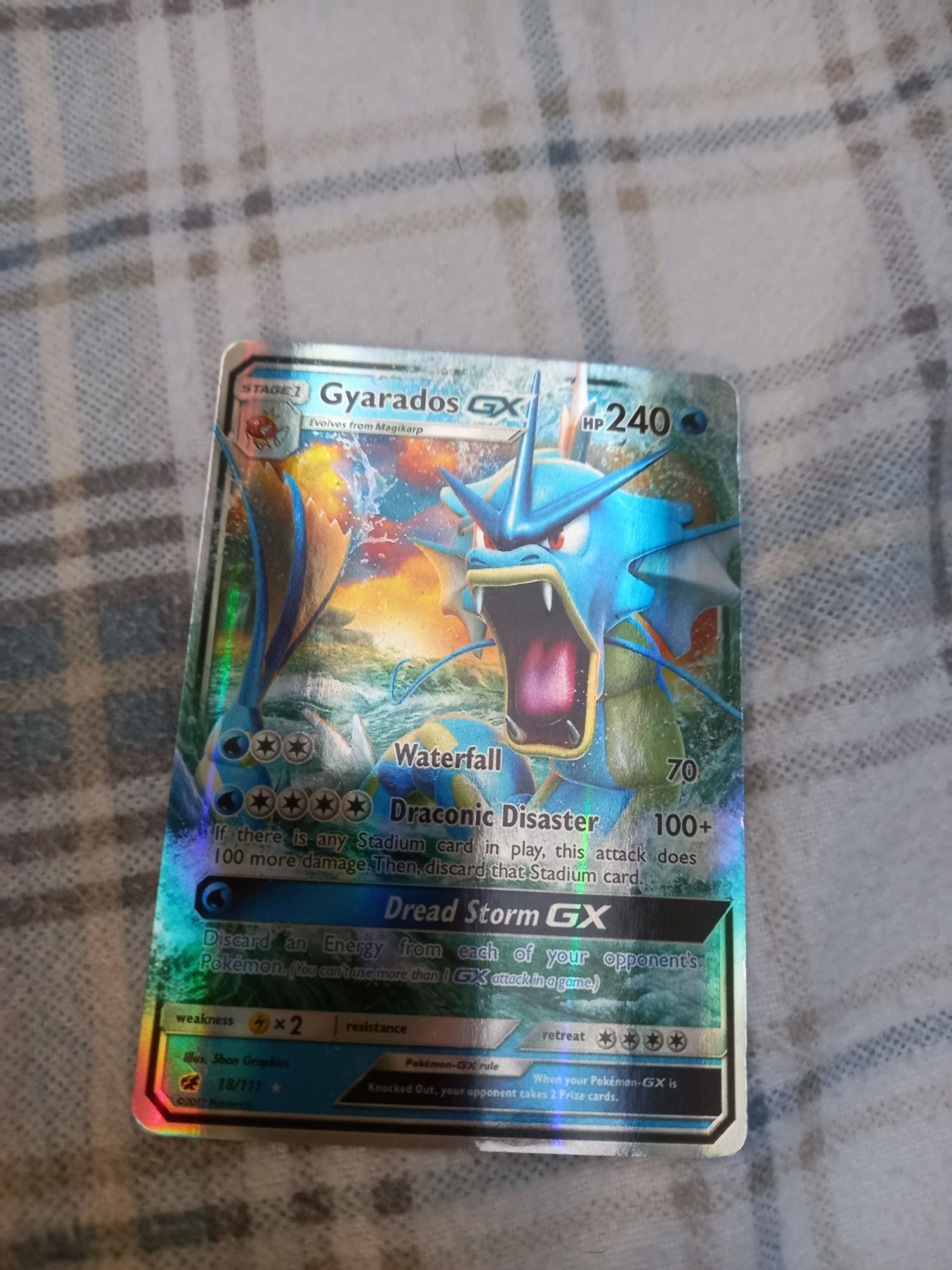 Oryginalna holo karta pokemon Gyarados GX