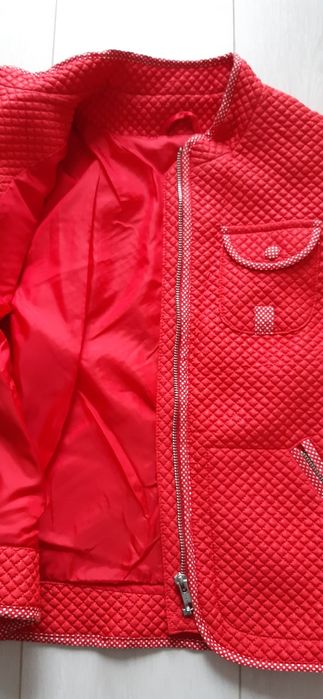 Kurtka blezer żakiet marynarka czerwona 134/140