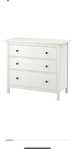Comoda ikea hemnes branca 3 gavetas como nova