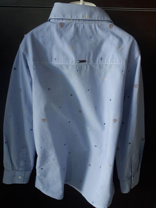 Camisa azul de menino T 4 anos