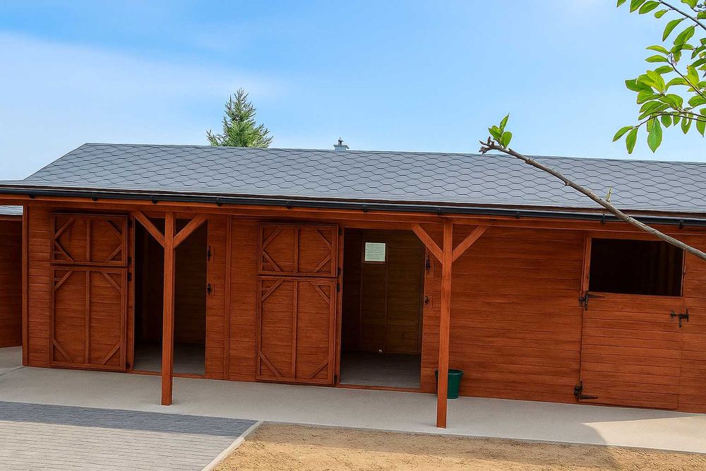 Stajnia drewniana Wolnostojąca na 3-4 Konie Szybka realizacja Montaż