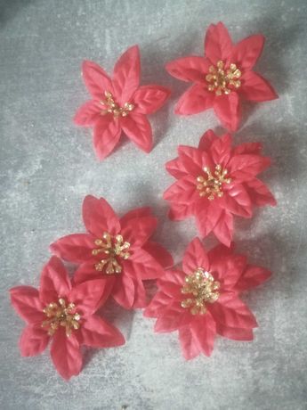 Dekoracja kwiatki gwiazda betlejemska 6 sztuk
