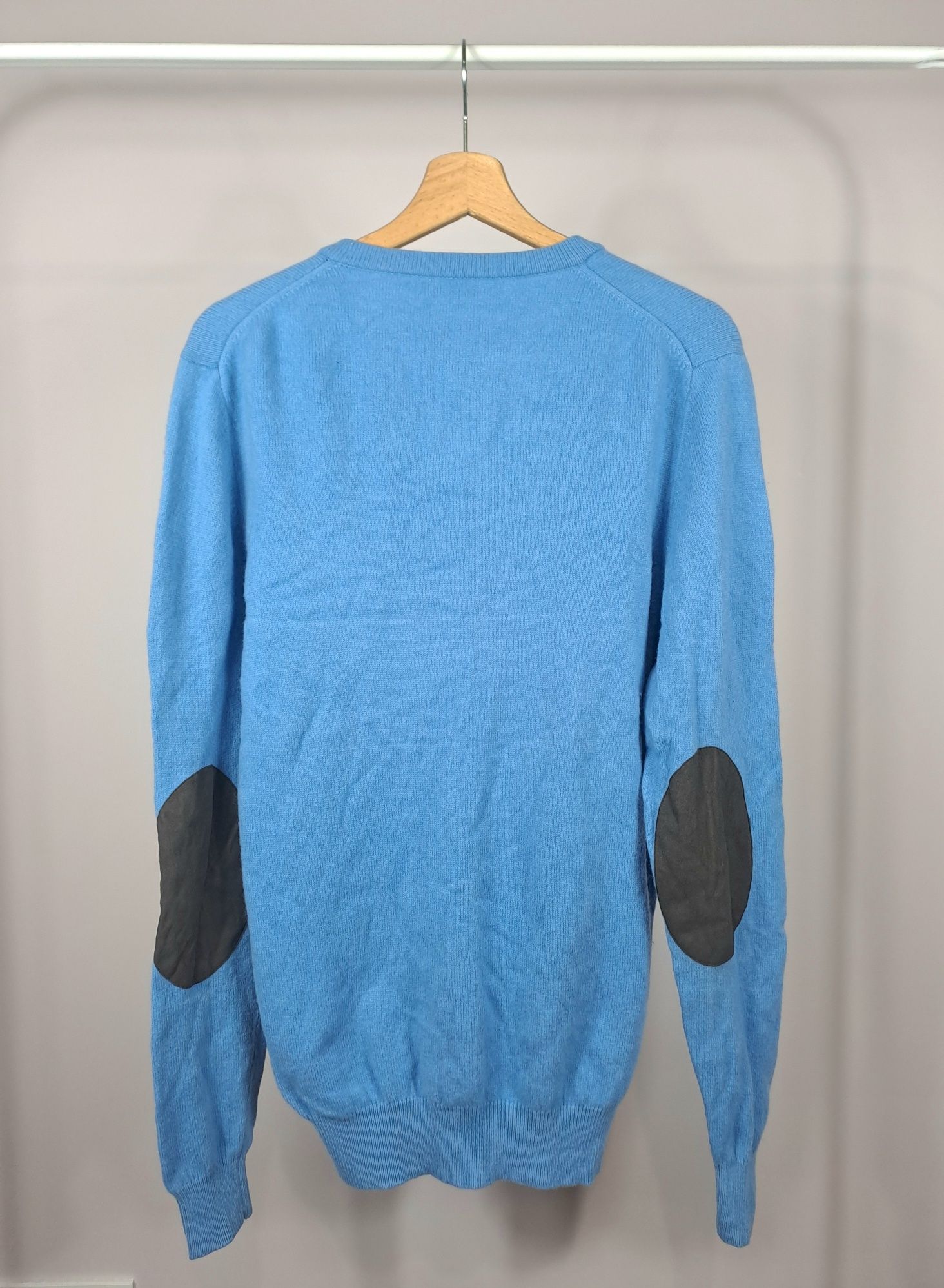 Męski sweter Flippa K wełna jagnięca lambswool r.M elegancki