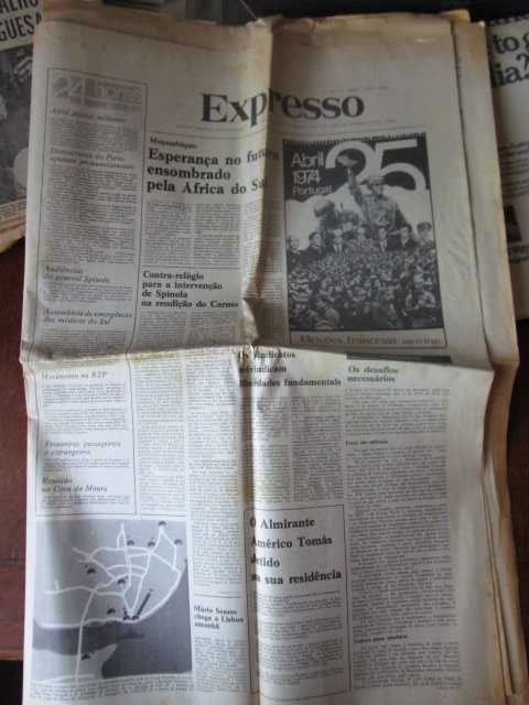 Jornal histórico O expresso 27 de abril de 1974