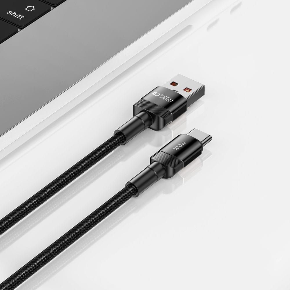 tech-protect ultraboost evo type-c cable 100w/5a 100cm black
