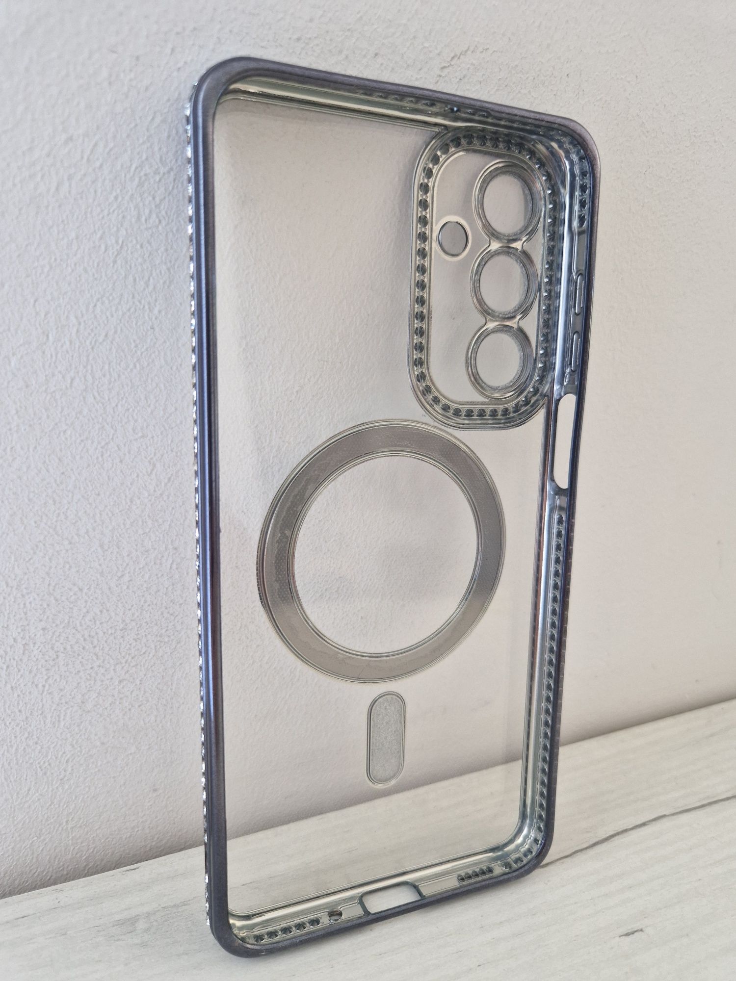 Bling Magsafe Case do Samsung Galaxy A16 4G/5G Czarny