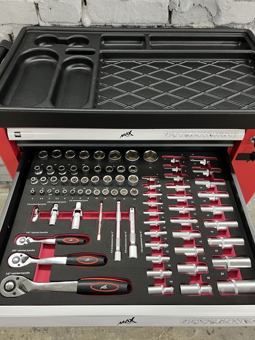 Тележка с инстументом / инструментальный шкаф MAX 243 эл. - 7 ящиков