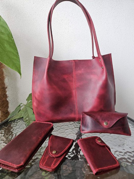 Комплект з натуральної шкіри Crazy Horse (ручна робота)