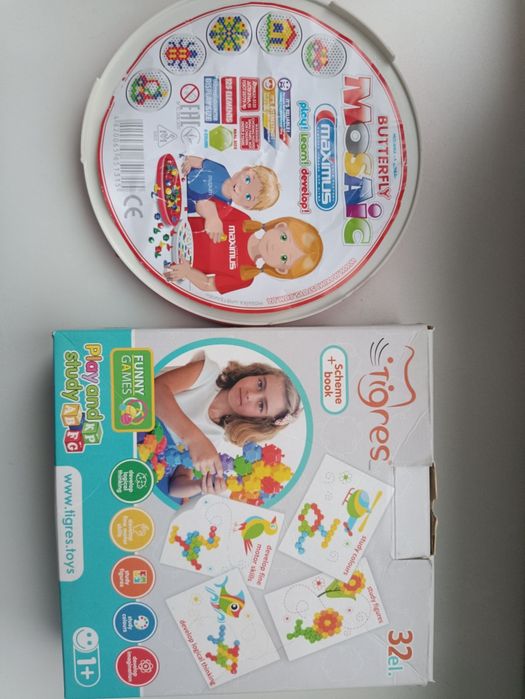 Мозаїка,дерев'яні пазли,кубики.