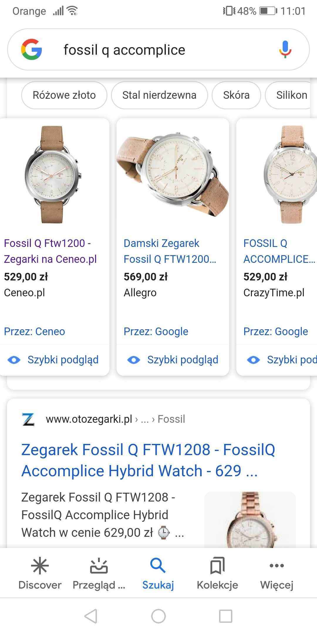 Zegarek damski Fossil Q Accomplice