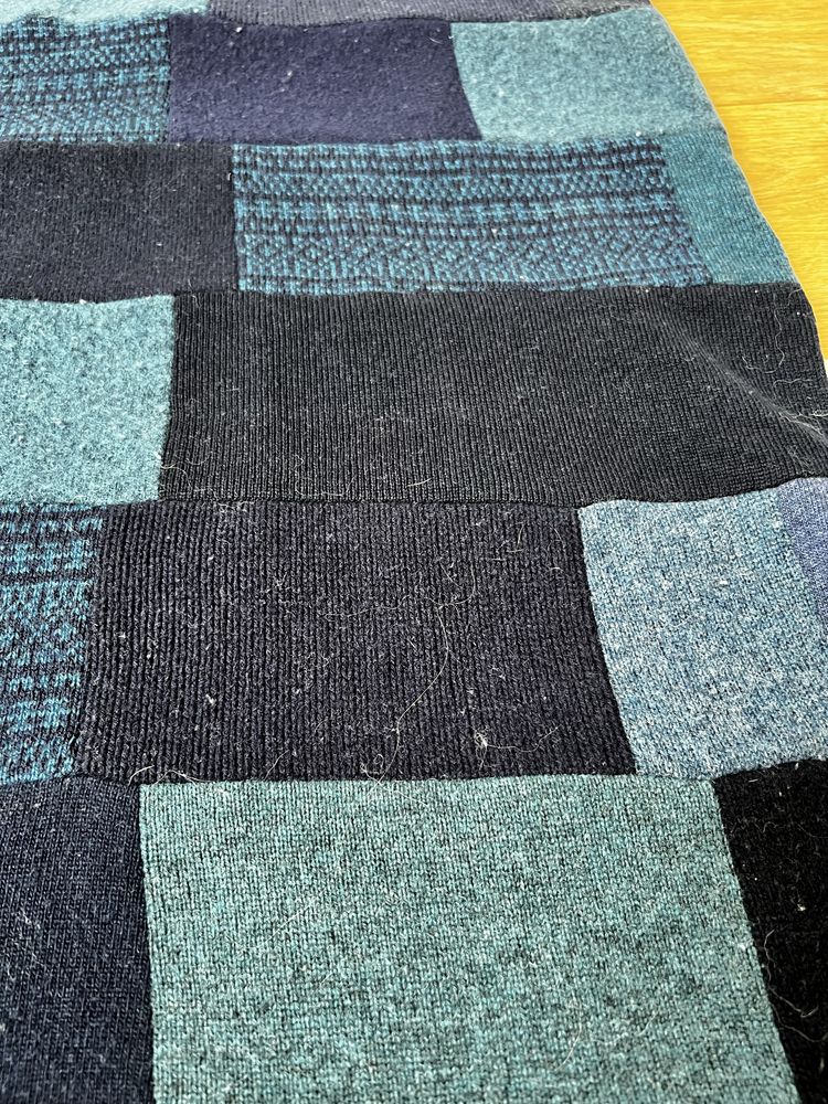 Koc patchwork wełniany Re-gatki 100x80