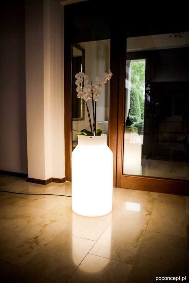 Vaso com luz de bateria