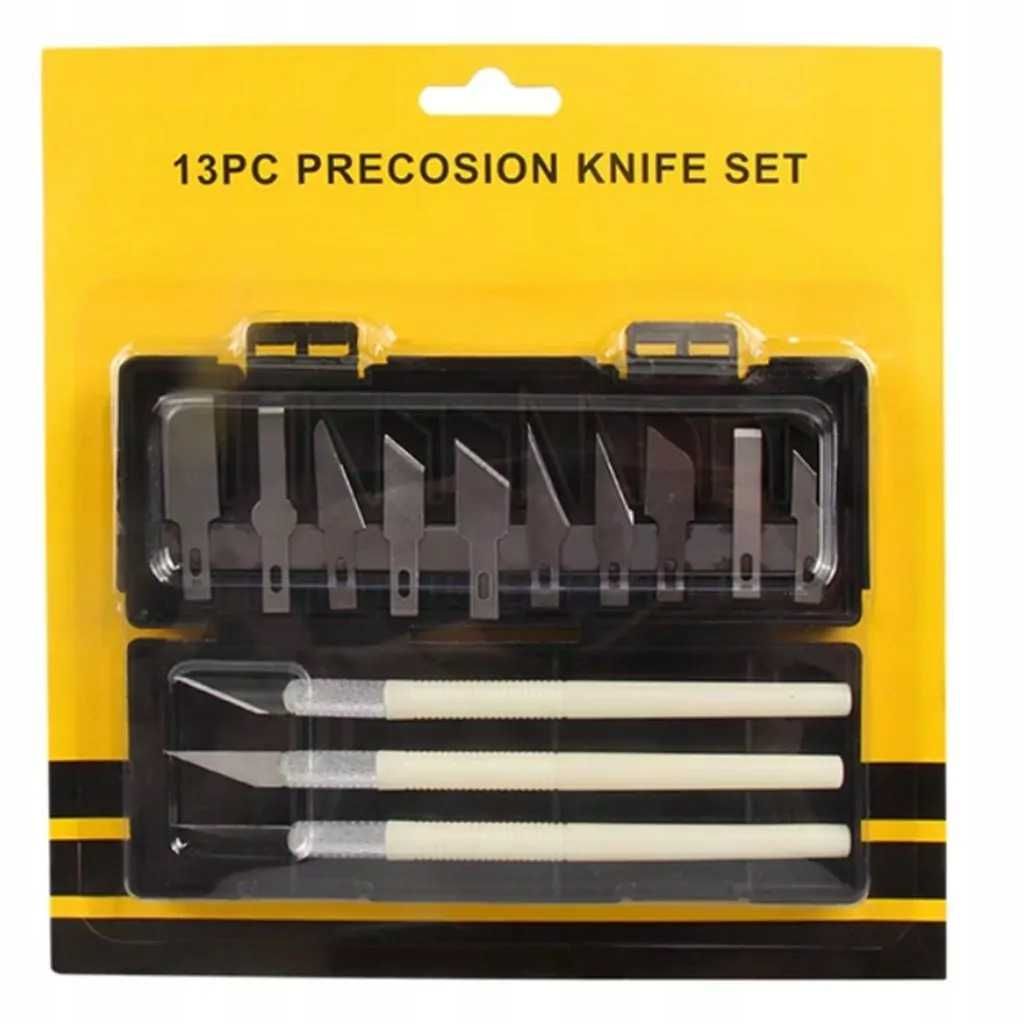 Skalpel nóż modelarski zestaw nożyk 16 elementów skalpeli modelarskich