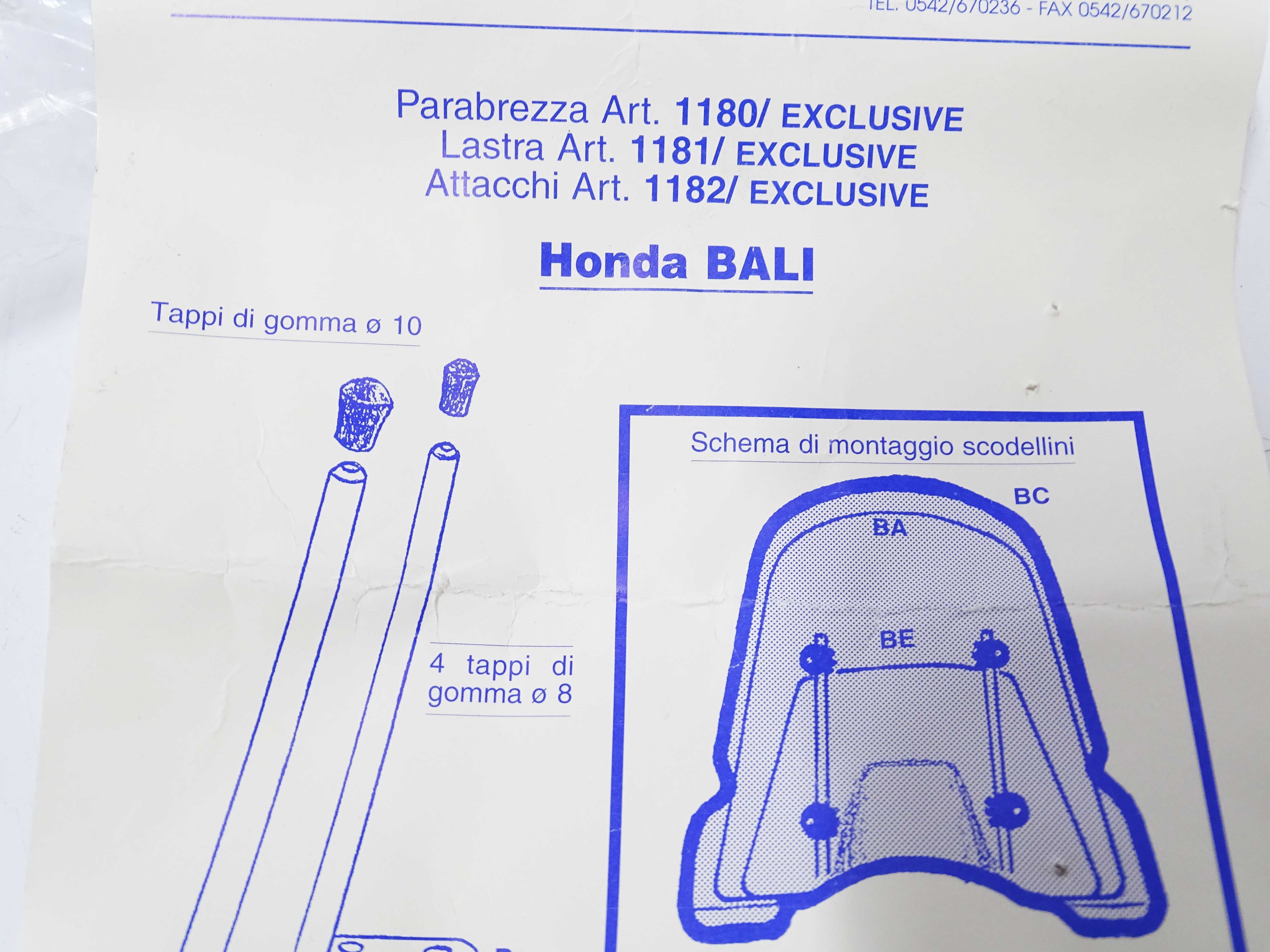 Uchwyt montażowy do szyby FABBRI Honda Bali 50