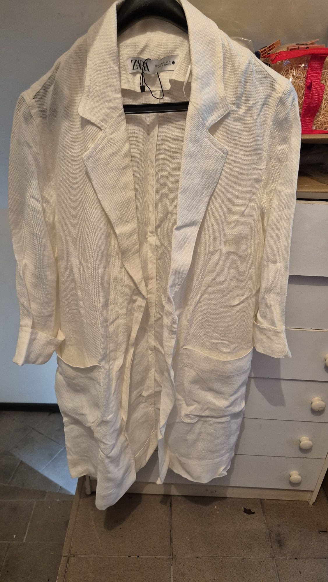Żakiet lniany Zara XS
