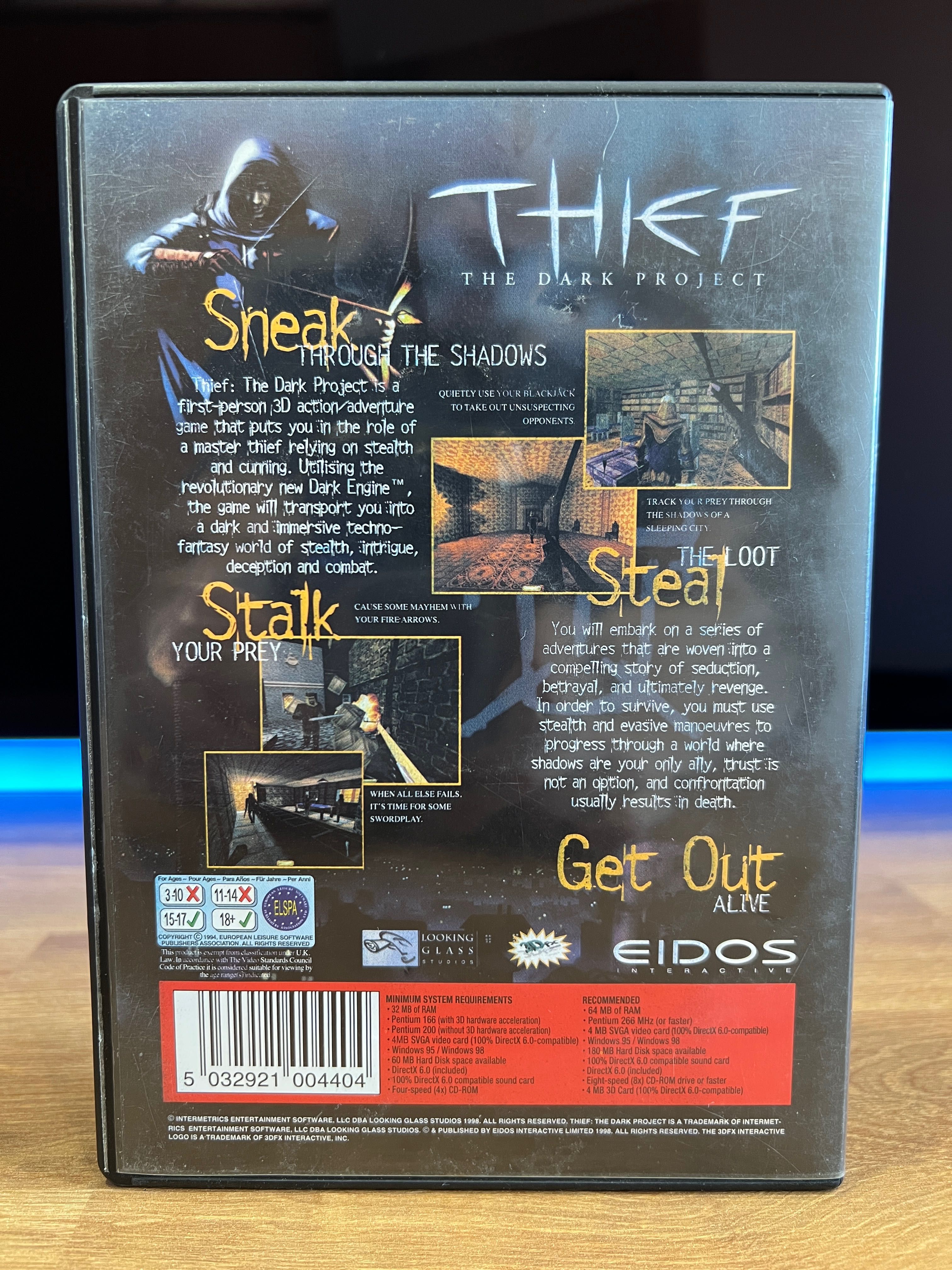 Thief The Dark Project UNIKAT (PC EN 1998) CD BOX Looking Glass