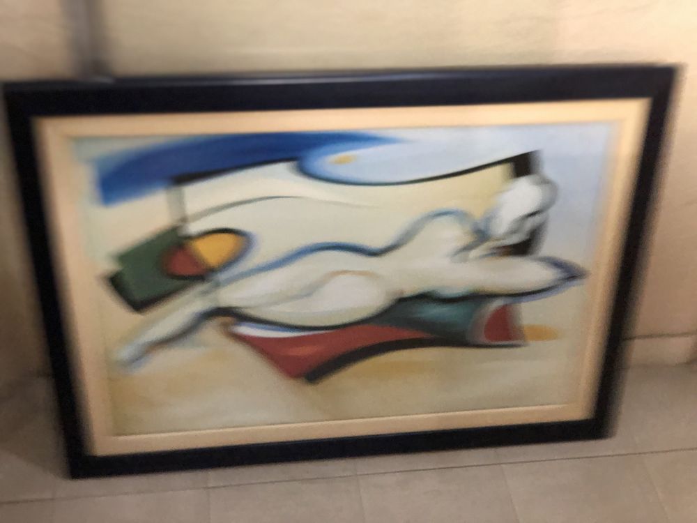 Quadro Pintura Abstrato Mulher
